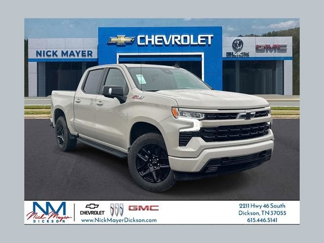 2026 Chevrolet Silverado 1500 RST in White Sands — front three-quarter view