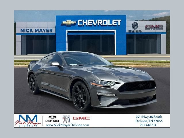 2020 Ford Mustang EcoBoost Fastback in Gray — front three-quarter view