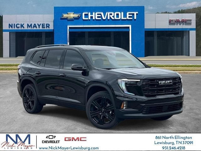 2026 GMC Acadia Elevation in Ebony Twilight Metallic — front three-quarter view