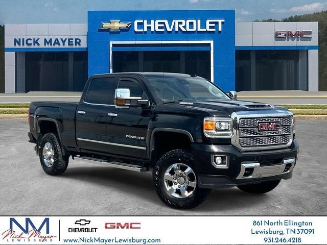 2018 GMC Sierra 3500 HD Denali in Onyx Black — front three-quarter view