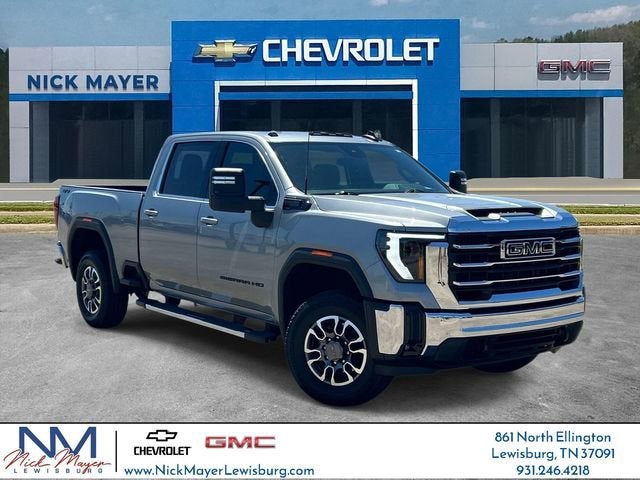 2026 GMC Sierra 2500 HD SLE in Sterling Metallic — front three-quarter view