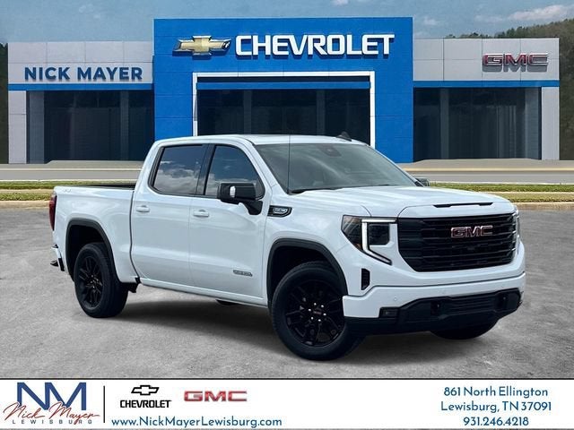 2026 GMC Sierra 1500 Elevation in Summit White — front three-quarter view