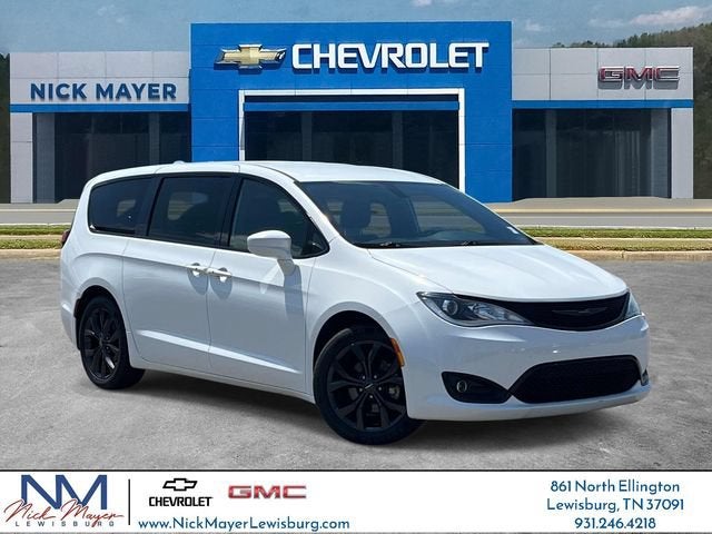 2020 Chrysler Pacifica Touring in White — front three-quarter view