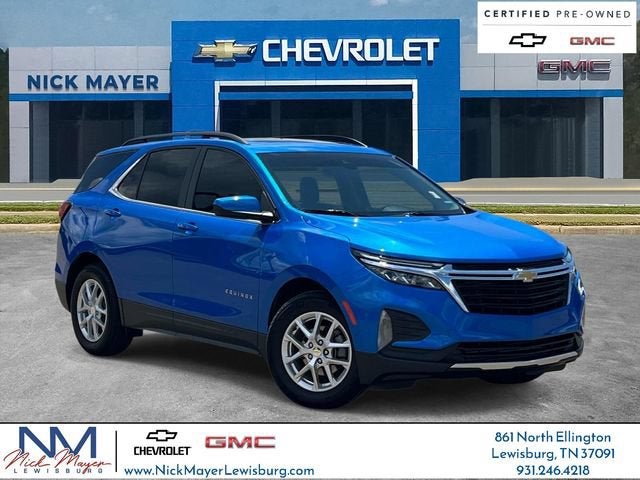 2024 Chevrolet Equinox LT in Riptide Blue Metallic — front three-quarter view